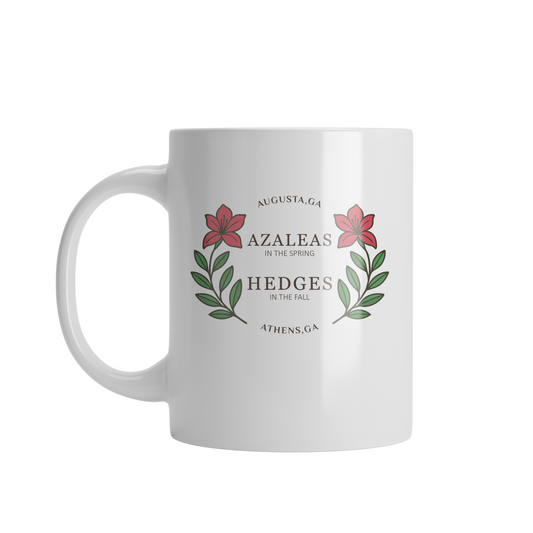 Azaleas in the Spring, Hedges in the Fall Mug