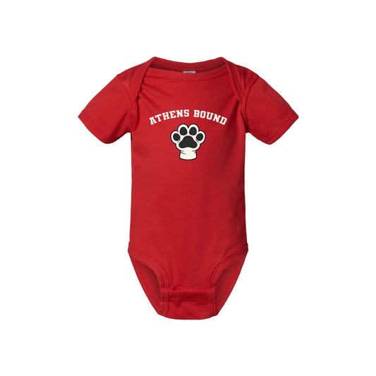 Athens Bound Baby Bodysuit – Red Georgia Baby Gift