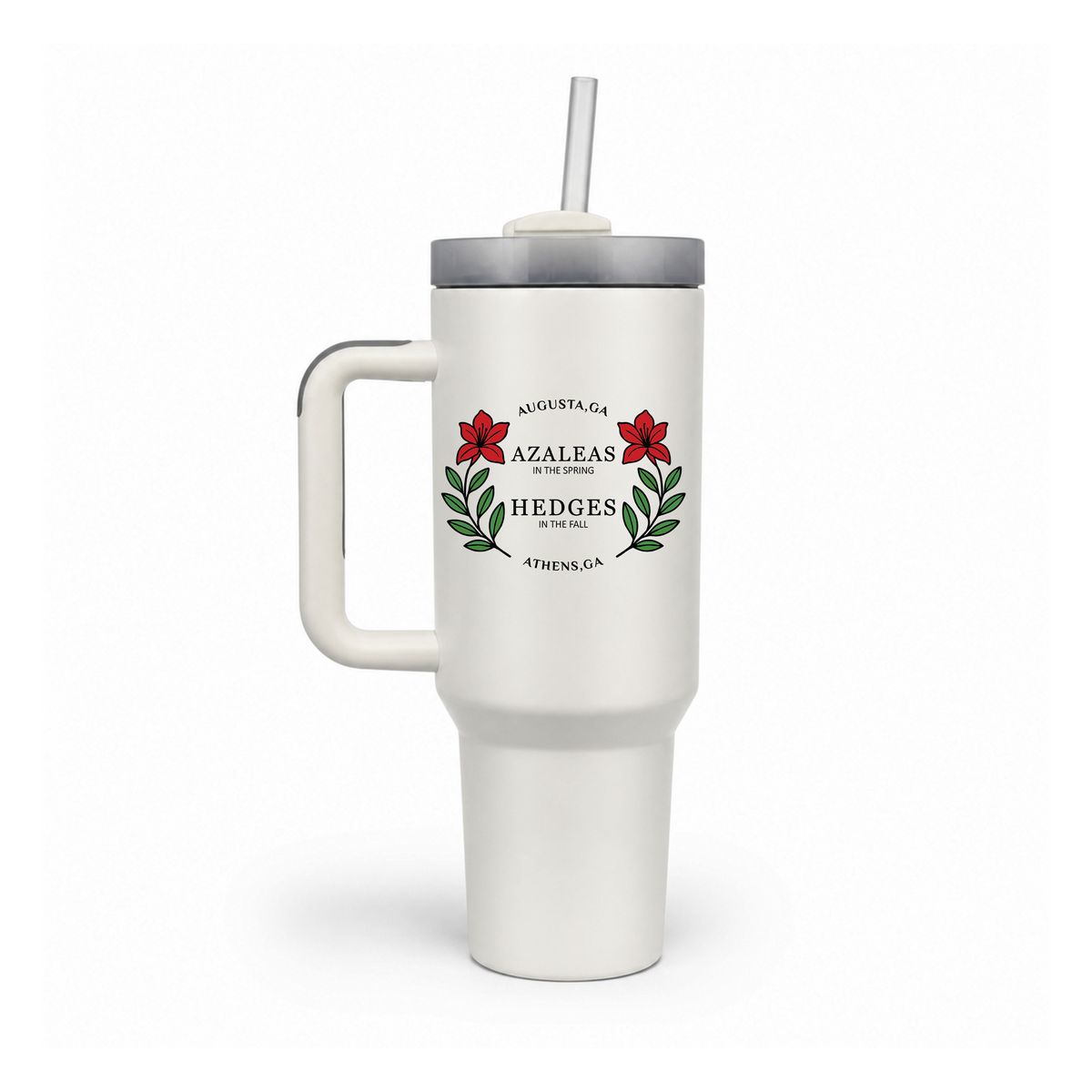 Azaleas in the Spring, Hedges in the Fall 40 oz Insulated Tumbler