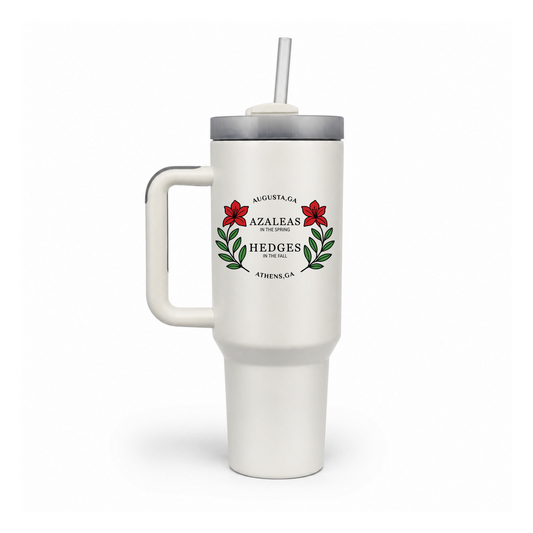 Azaleas in the Spring, Hedges in the Fall 40 oz Insulated Tumbler