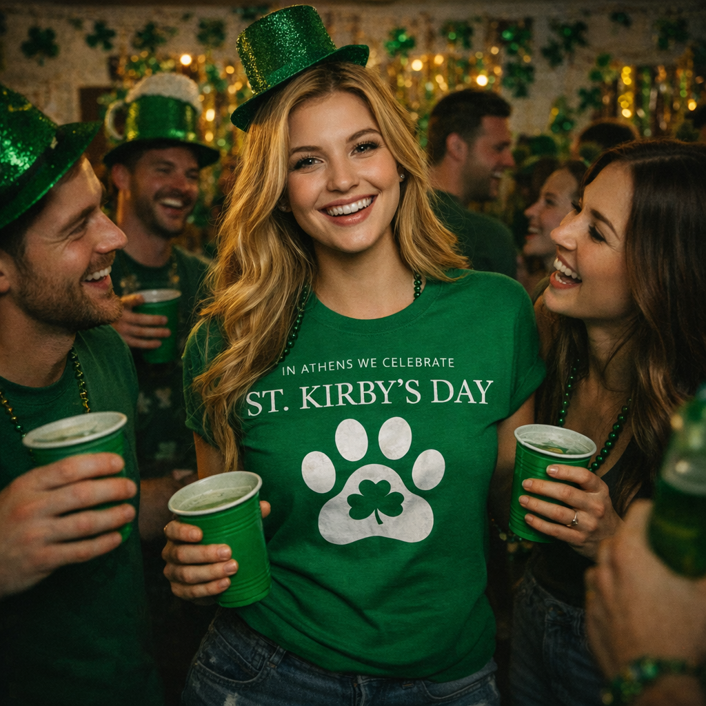 In Athens We Celebrate St. Kirby’s Day   St. Patrick's Day Shirt